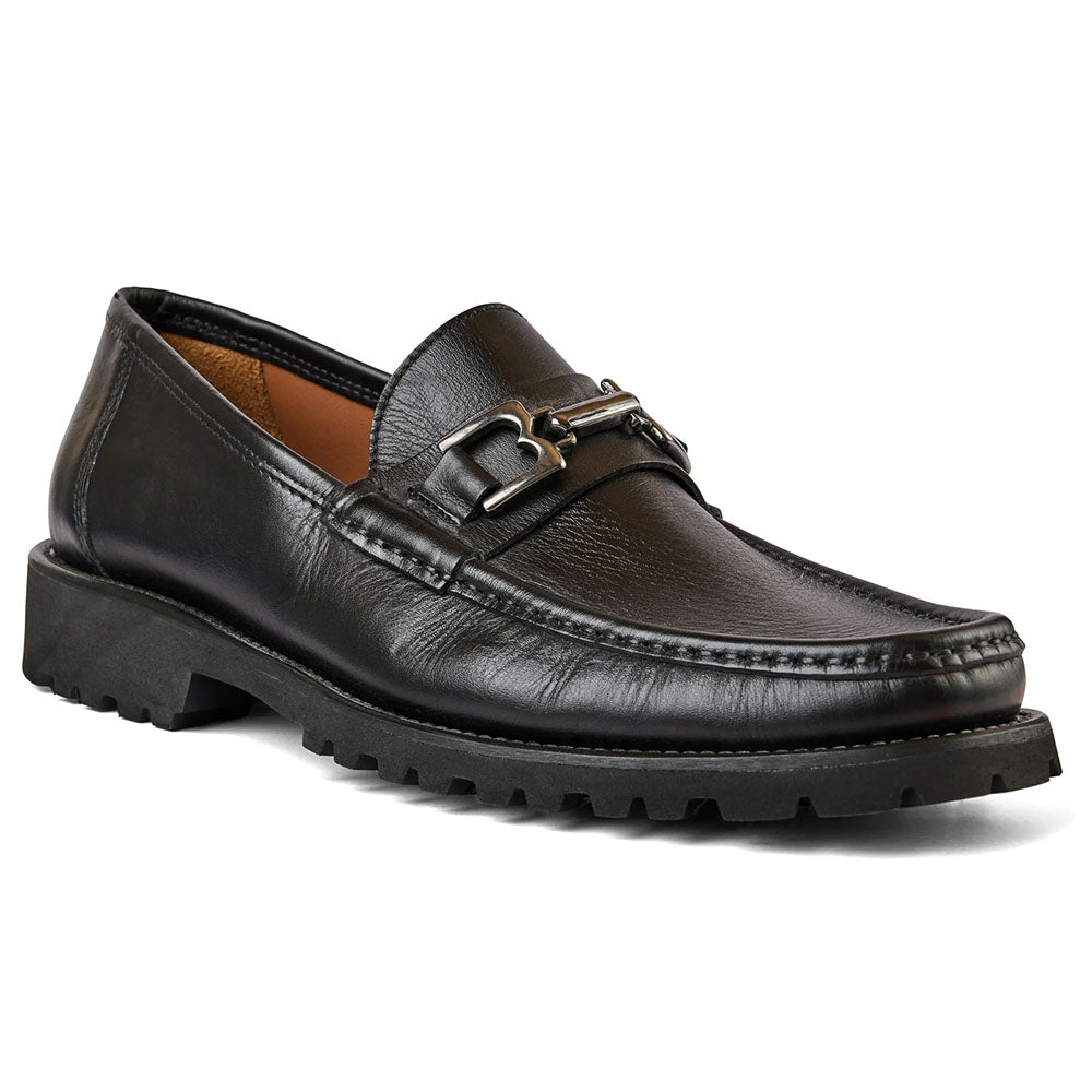 Bruno Magli Rocky Leather Bit Loafer Black | MensDesignerShoe.com