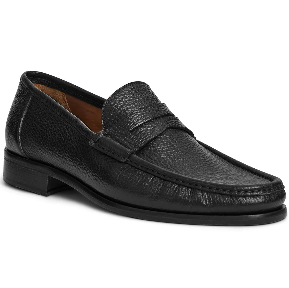 Bruno Magli Tonio Cervo Leather Slip On Loafer Black