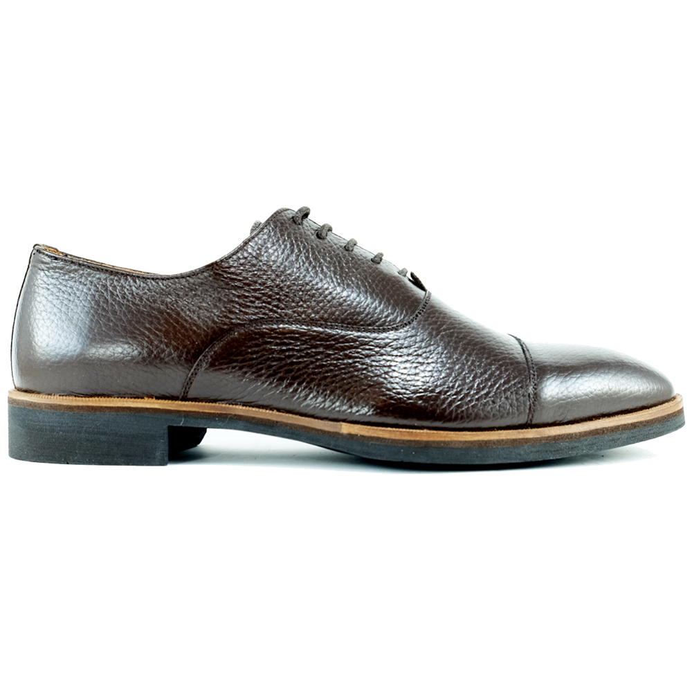 Alan Payne Bern Oxfords Genuine Deerskin Leather Brown Mens Size 11.5 Cap Toe Alan Payne Bern Deerskin Shoes Brown | MensDesignerShoe.com main image 2