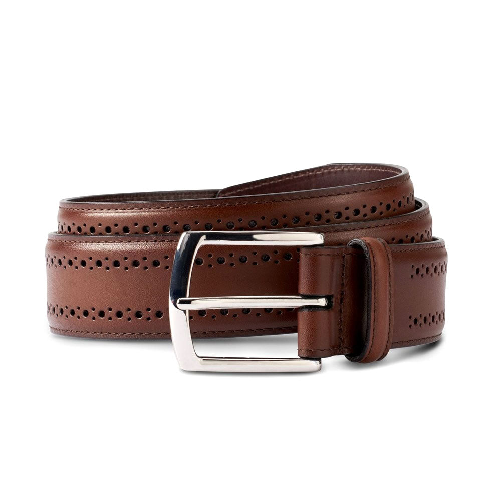 Allen Edmonds Manistee Dress Leather Belt Coffee Brown (1015812)