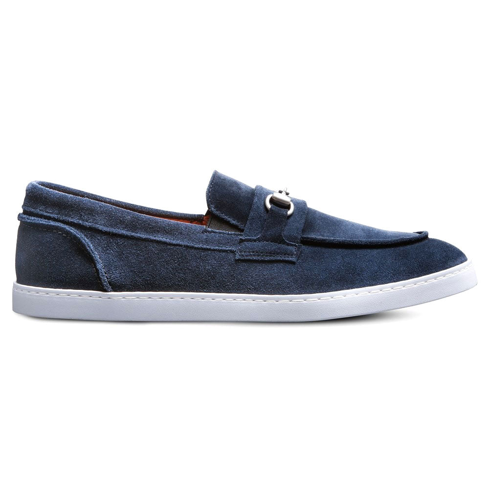 Allen Edmonds Navy Suede Slip-Ons Allen Edmonds Oliver Slip-on Stretch-lace Sneaker Luggage  main image 2