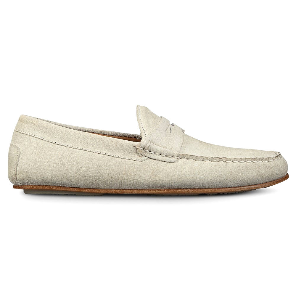 Allen Edmonds Super Sport Leather Penny Loafer Light Grey  display picture 1