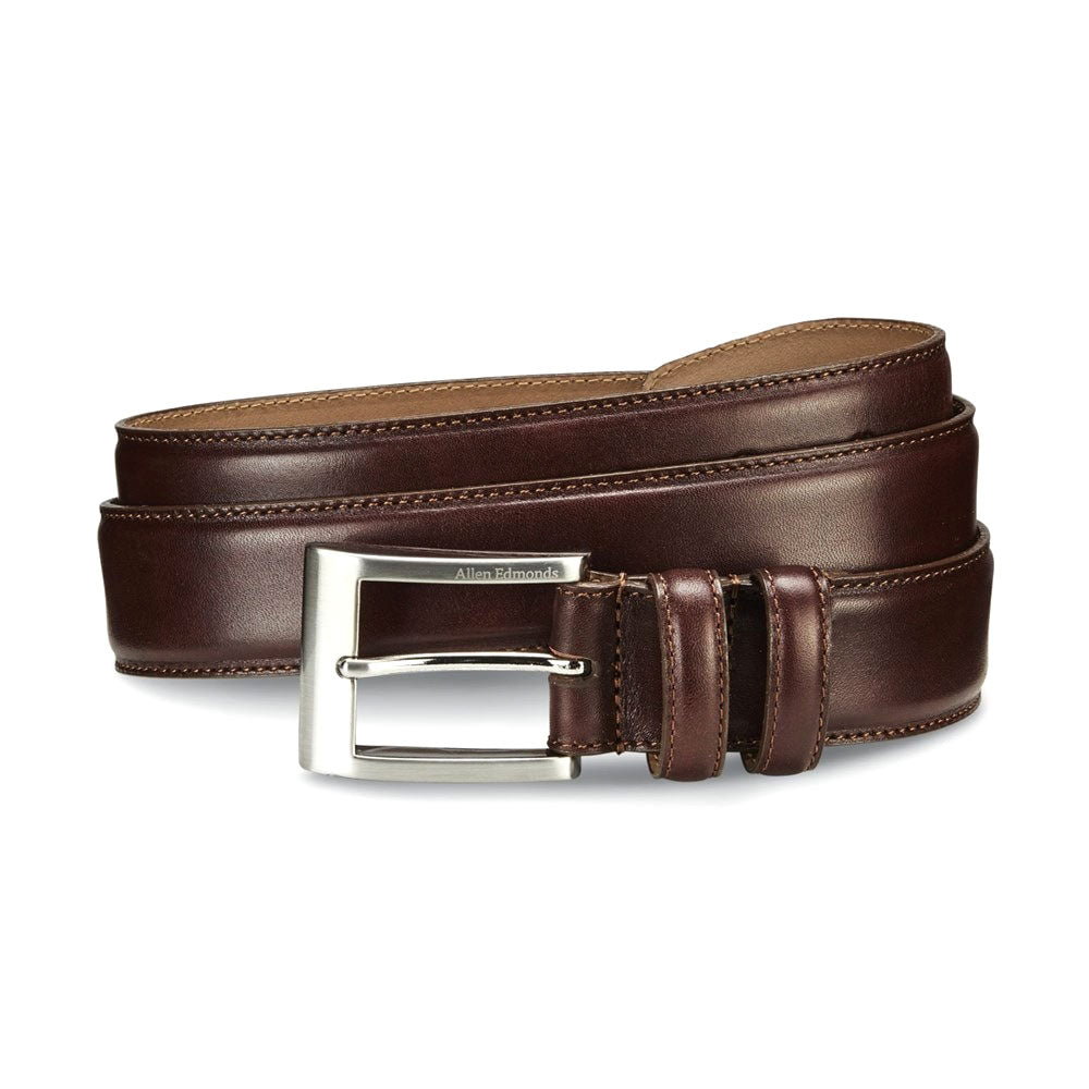 Allen Edmonds Wide Basic Dress Leather Belt Dark Chili (39506)