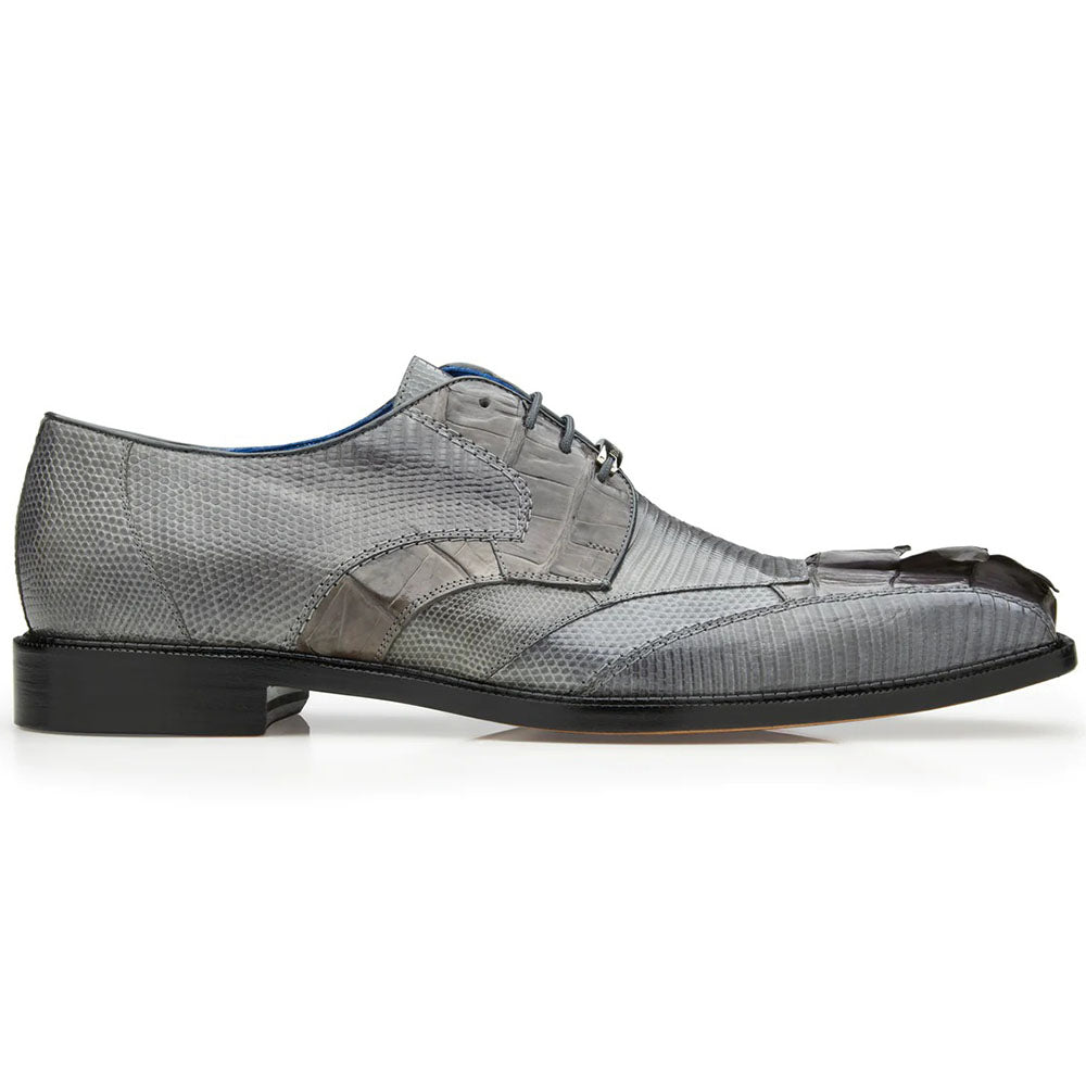 Belvedere Valter White Genuine Crocodile Leather Dress Shoes