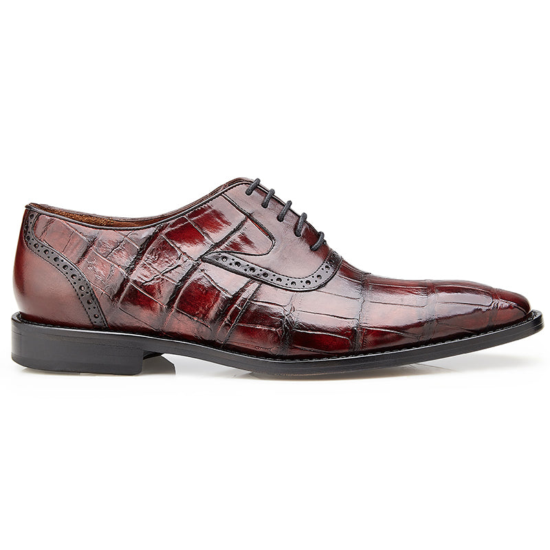 Belvedere Rino - Cognac Antique Alligator Oxford
