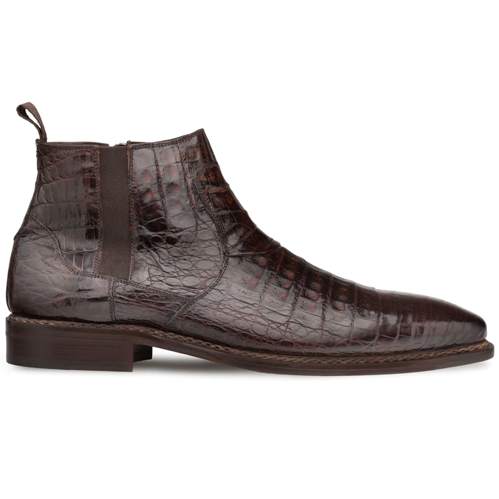 Mezlan Blackmore Crocodile Dress Boots Brown