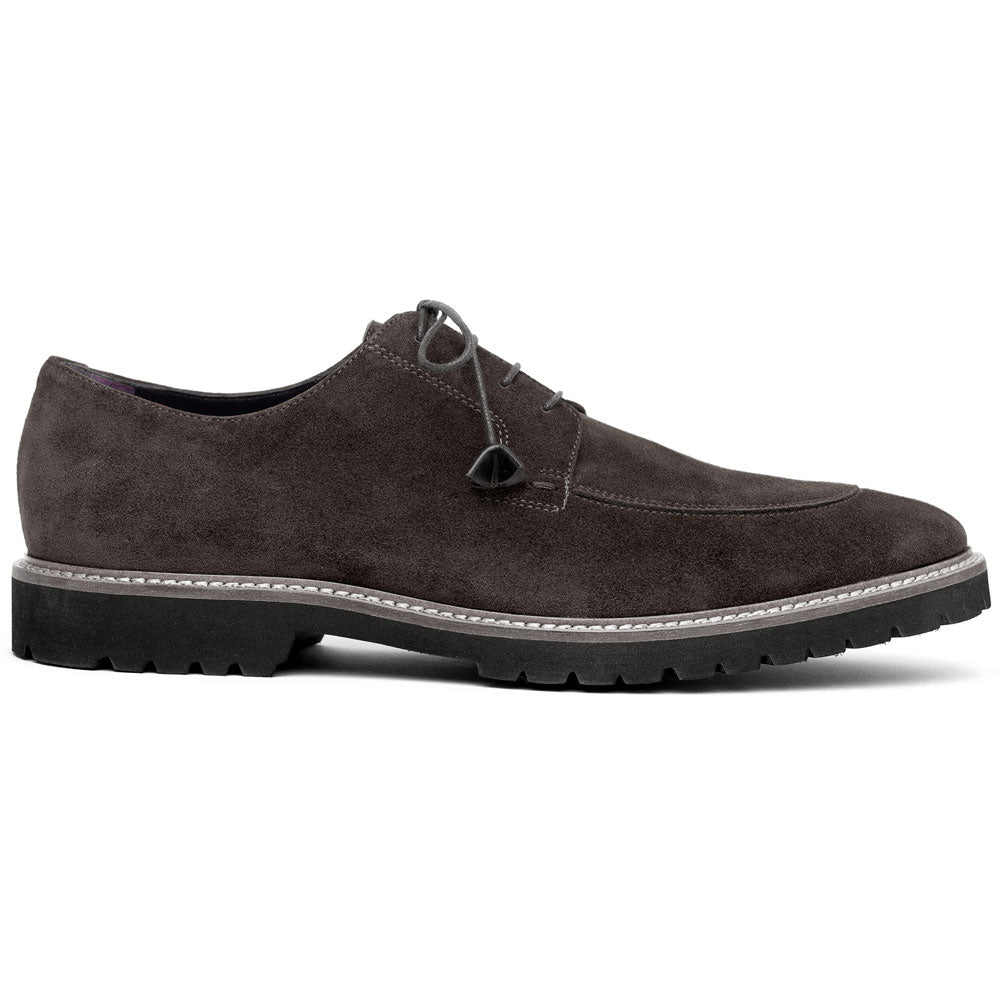 Zelli Campo Suede Goatskin Lace-up Shoes Grey 