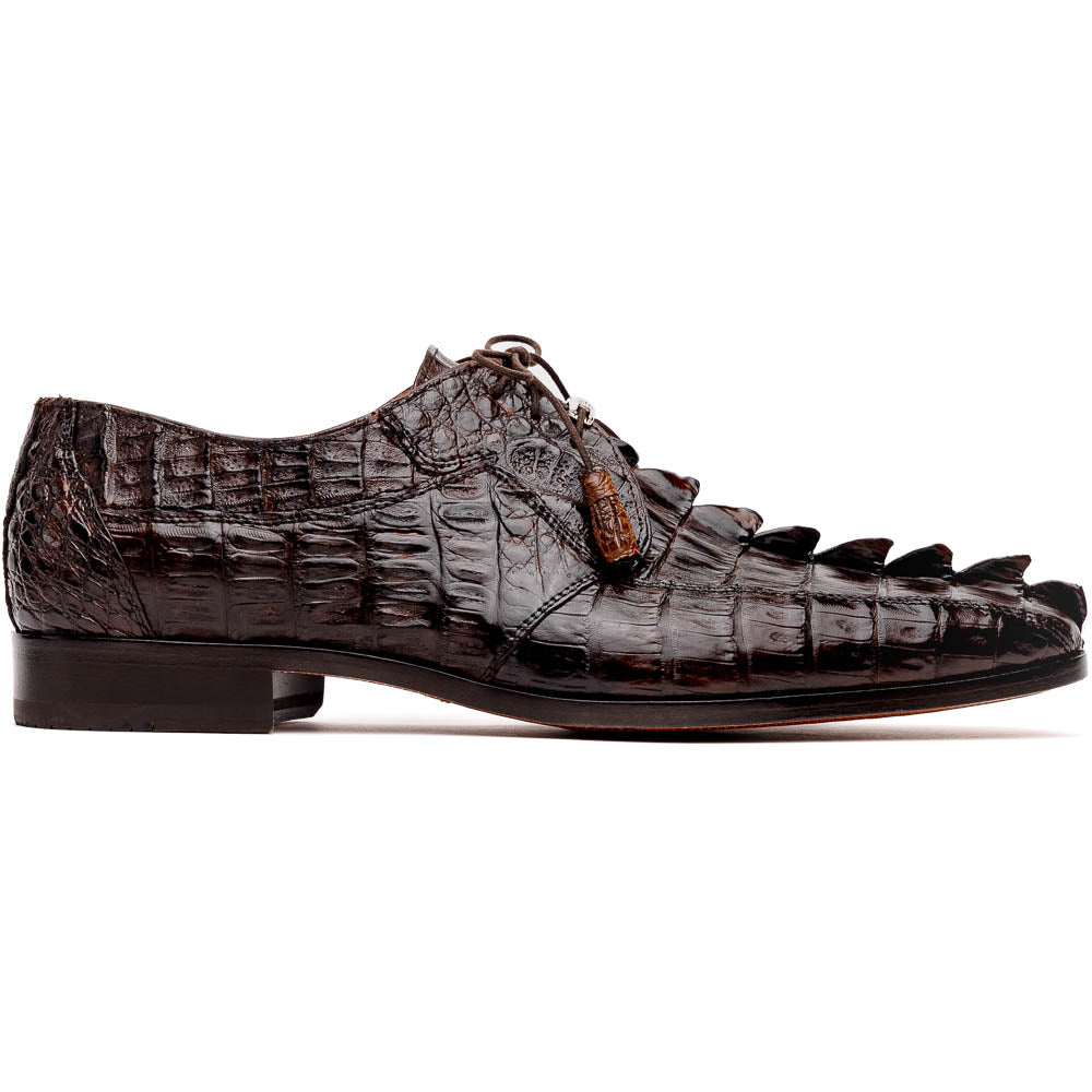 Marco Di Milano Cancun Caiman Crocodile Derby Brown