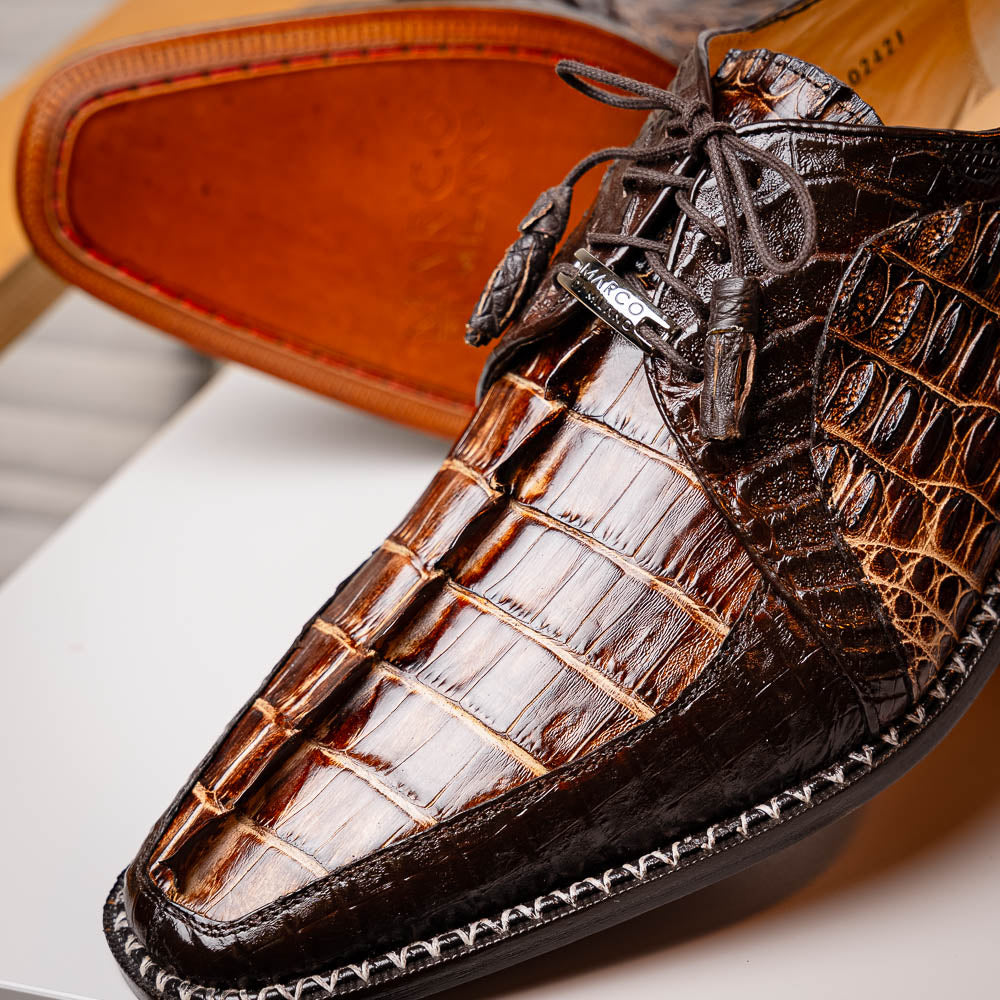 Marco Di Milano Caribe Caiman Crocodile Derby Orix / Brown