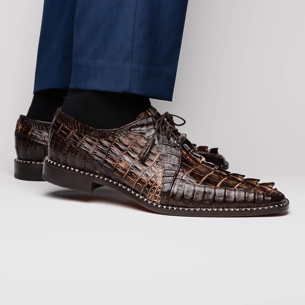 Marco Di Milano Caribe Caiman Crocodile Derby Orix / Brown