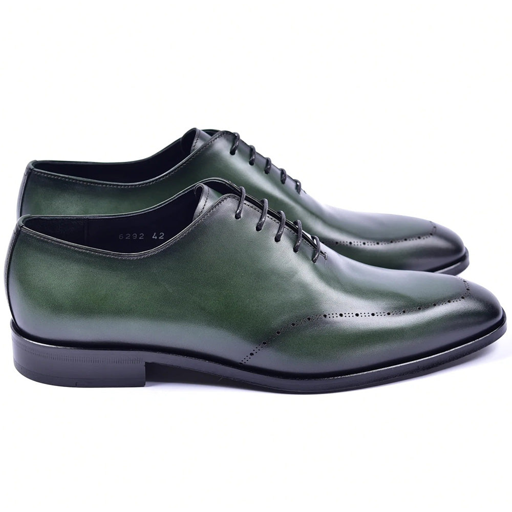 Corrente C0014022-5453N Plain Toe Lace-up Shoes Green  display picture 1