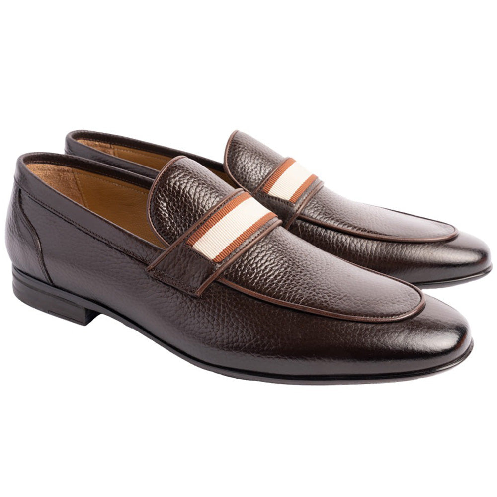 Corrente P00082 Depp Deerskin Loafers Brown