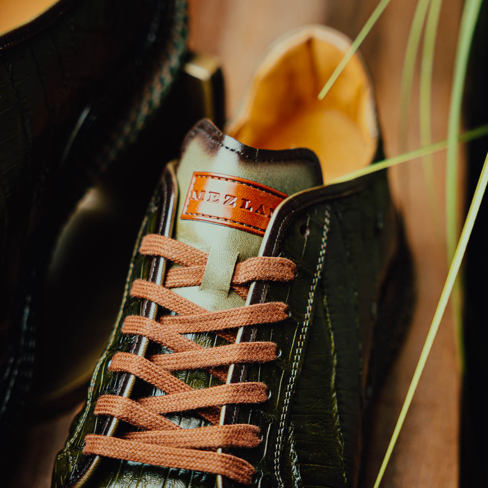 Mezlan Crocodile Super Sneaker II Green (EXCLUSIVE) (AX4936-F)