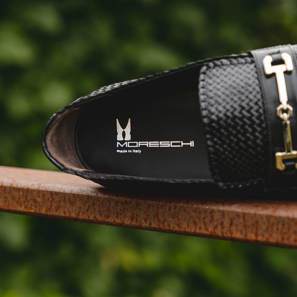 Moreschi Cuba Woven Loafers Black