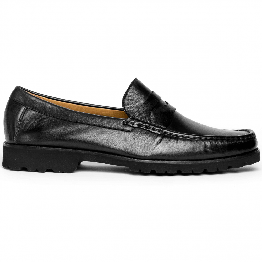 ROBERT ZUR Black Leather Slip-on Penny Loafers 12 ROBERT ZUR Size 12 Black Leather Penny Loafers Shoes | eBay main image 2