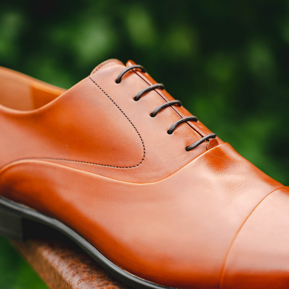 Moreschi Dublin Cap Toe Lace Up Shoes Brown