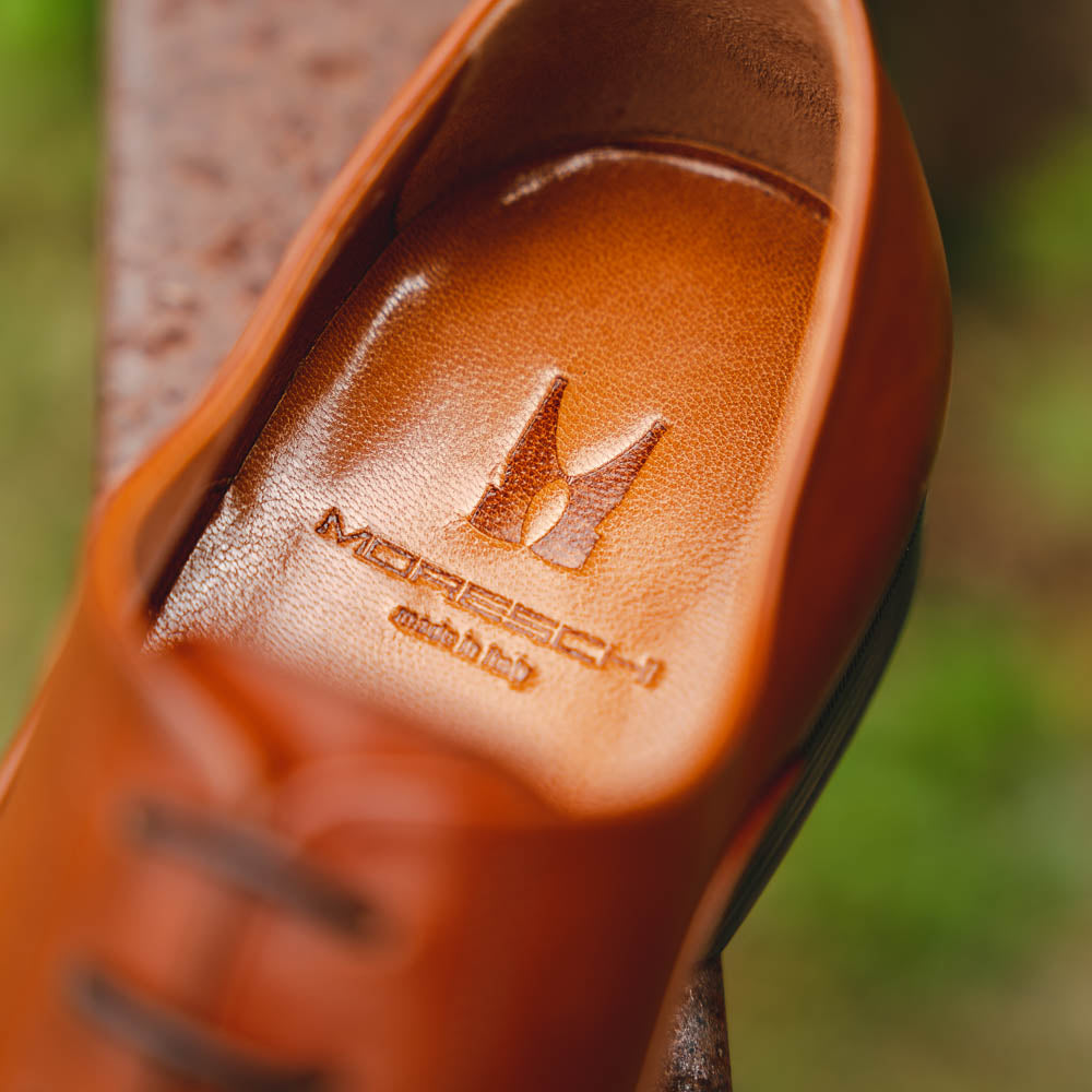 Moreschi Dublin Cap Toe Lace Up Shoes Brown