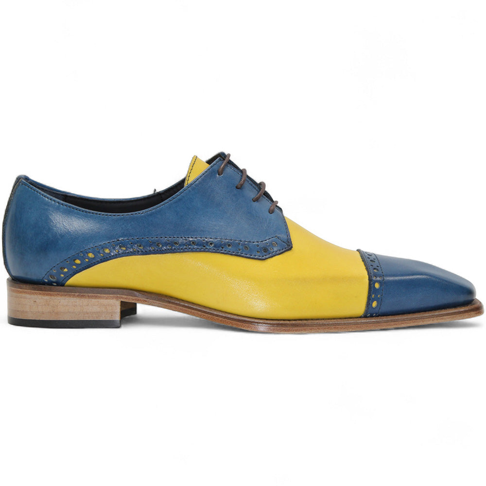 blue and yellow dress shoes Hand Painted Blue & Yellow Wing Tip Leather Suede Shoes,Men Dress Shoes Leatherworld2014 Online Store Powered by Storenvy