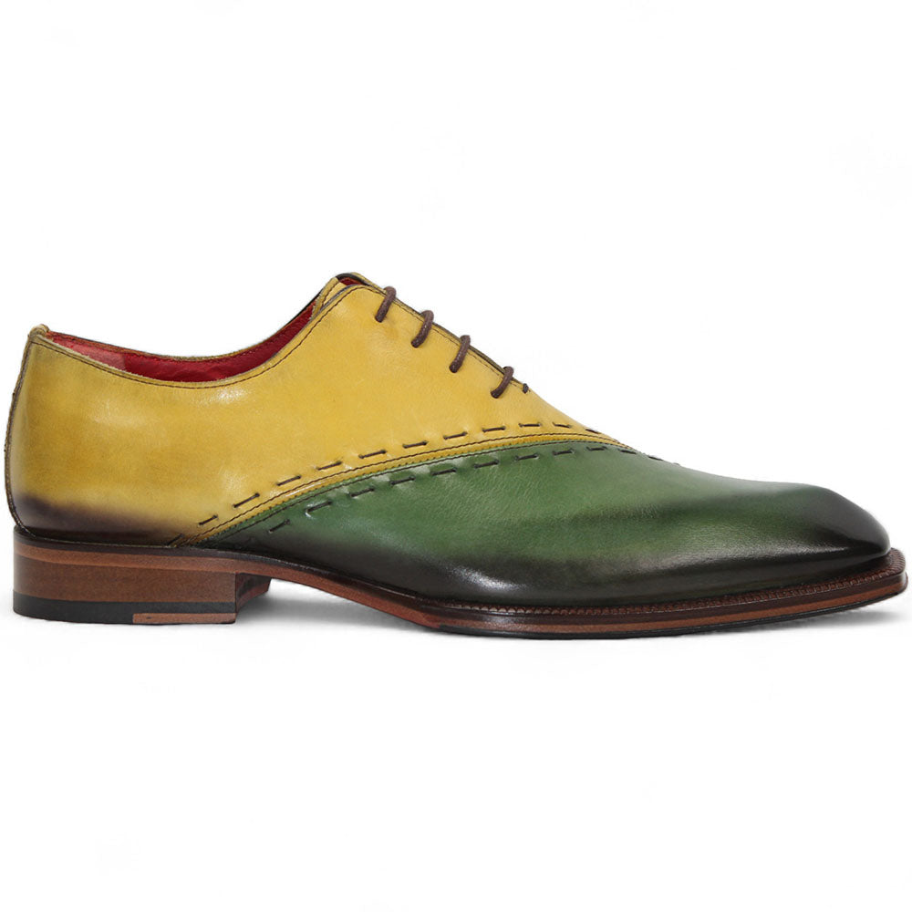 Emilio Franco Arstide Leather Shoes Green/Yellow | MensDesignerShoe.com Emilio Franco Arstide Leather Shoes Green/Yellow | MensDesignerShoe.com