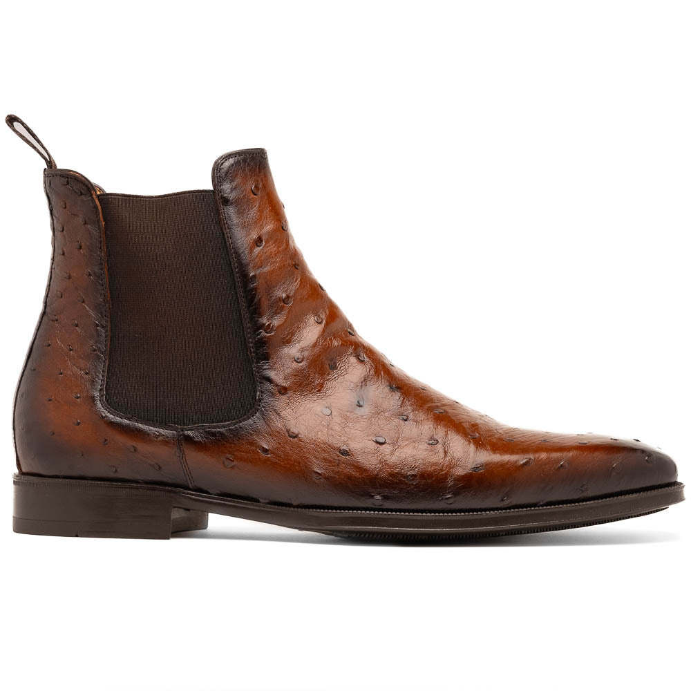 Mezlan Ostrich Chelsea Boot Brown (EXCLUSIVE) (50108-S)