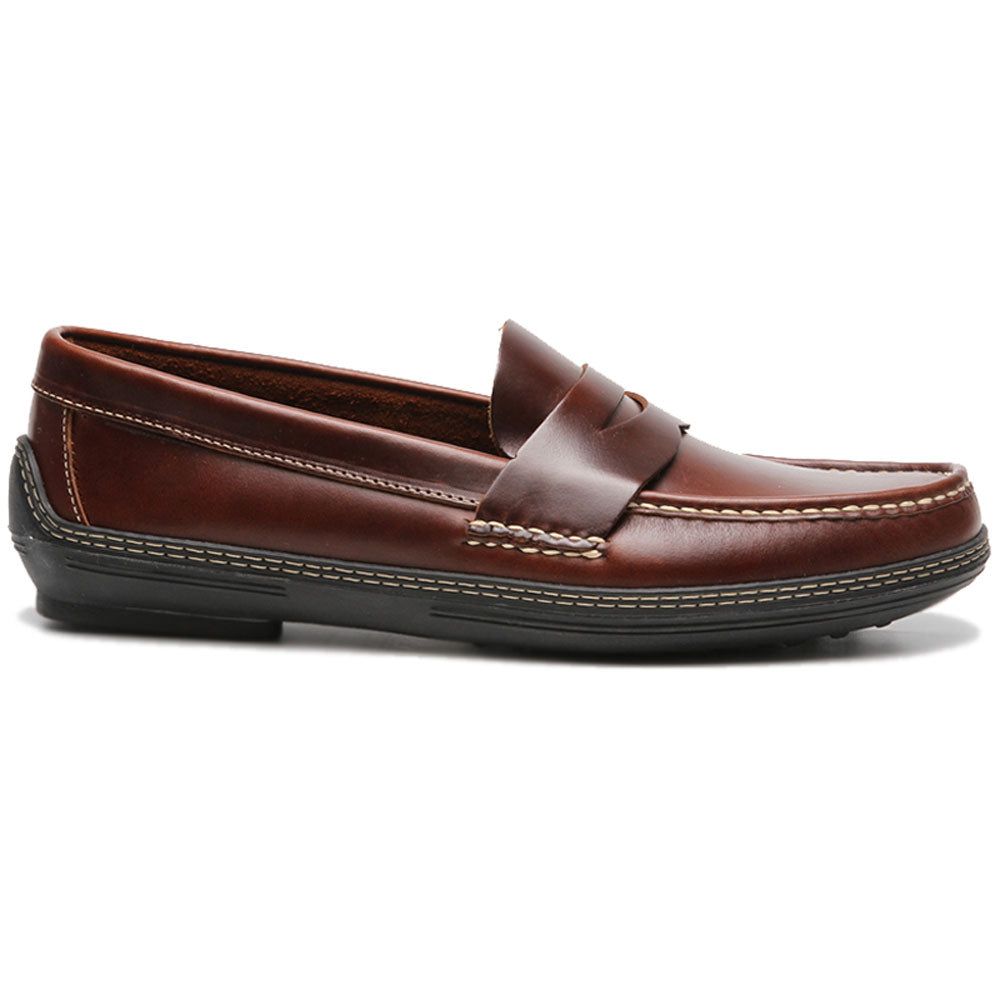 Handsewn Shoe Penny Driver Dark Brown