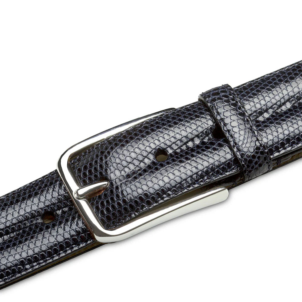 Mezlan Classic Lizard Belt Blue