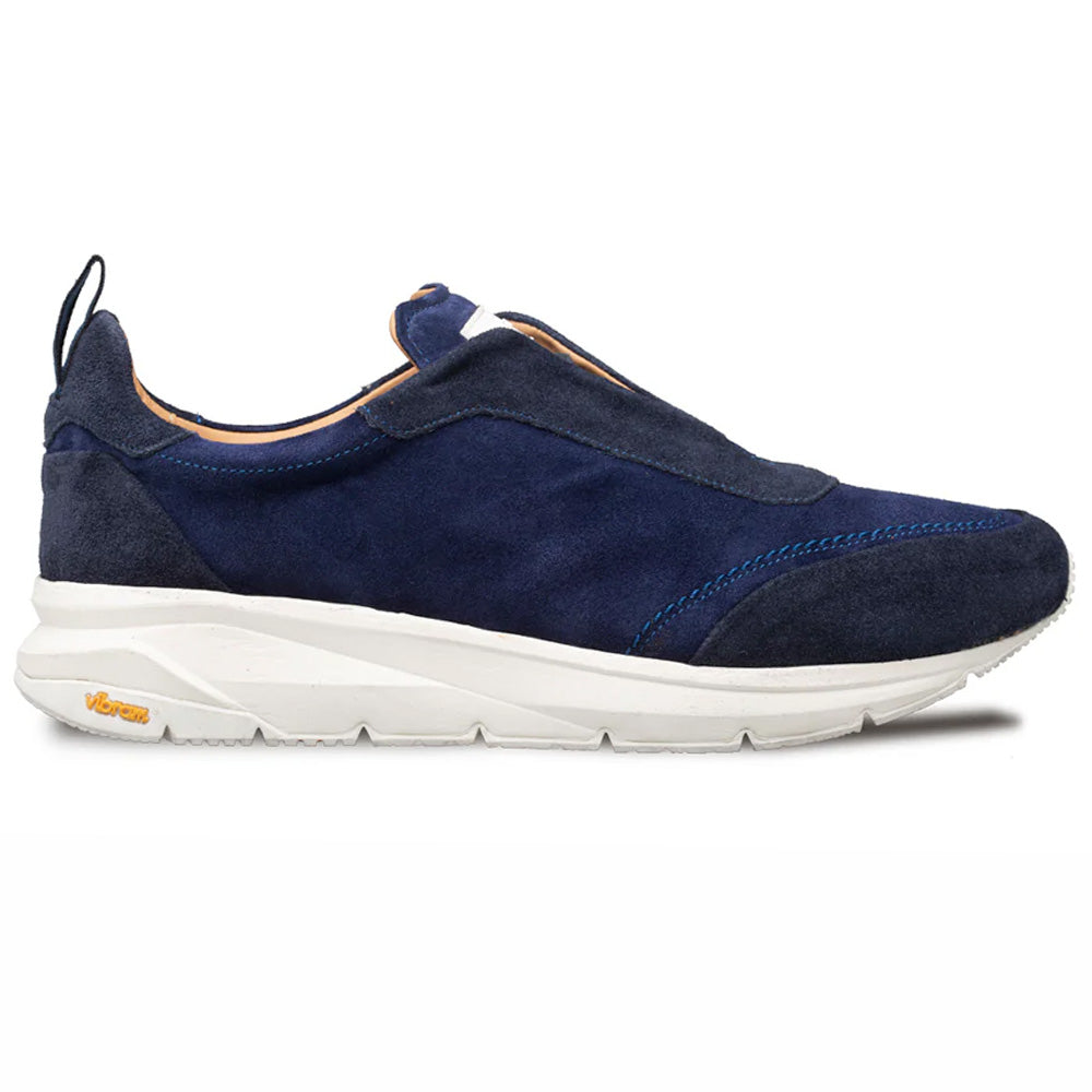 Mezlan Dark Blue Suede Slip-Ons Mezlan Men main image 4