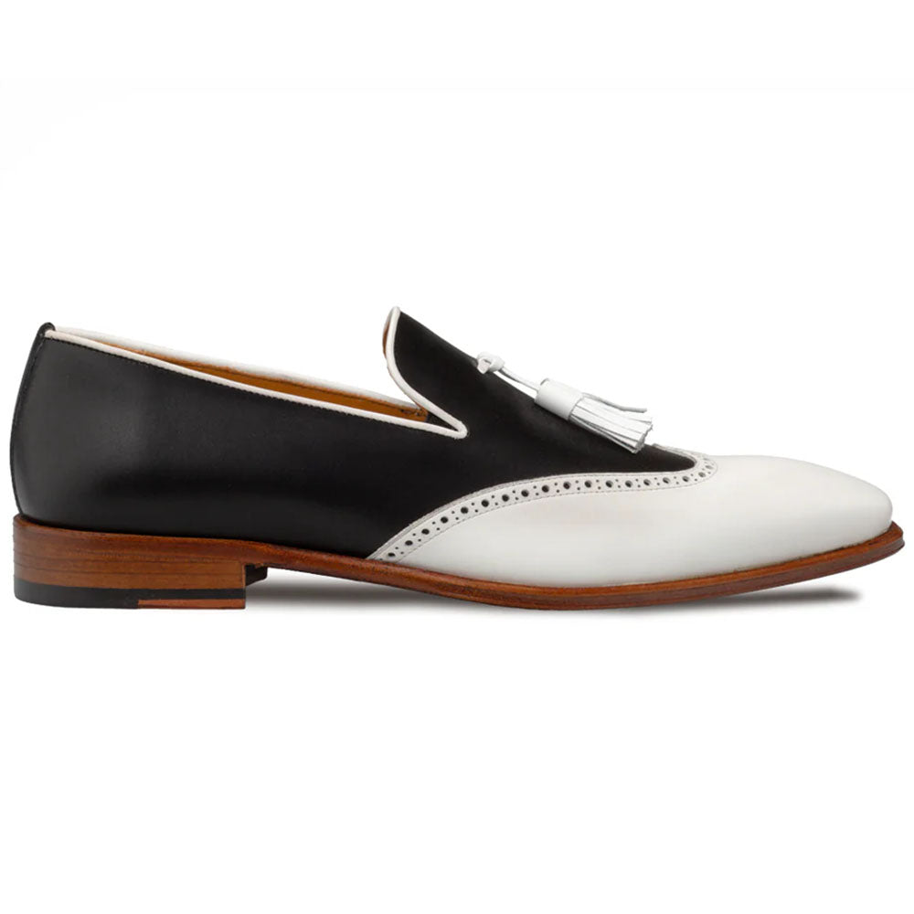 Mezlan Jucar Two-Tone Tassel Loafer Black / White