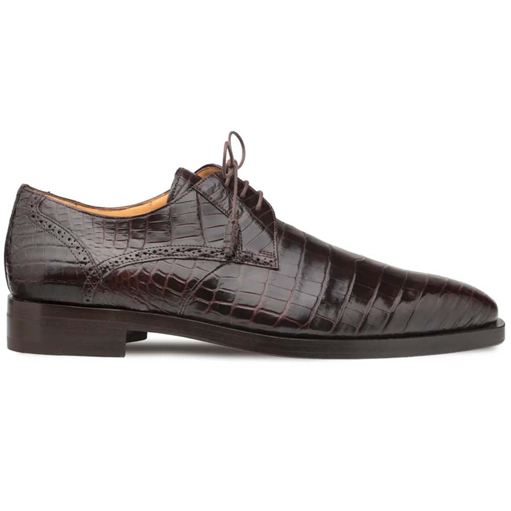 Mezlan Plain Toe Alligator Lace-Up Brown (EX4967-J)