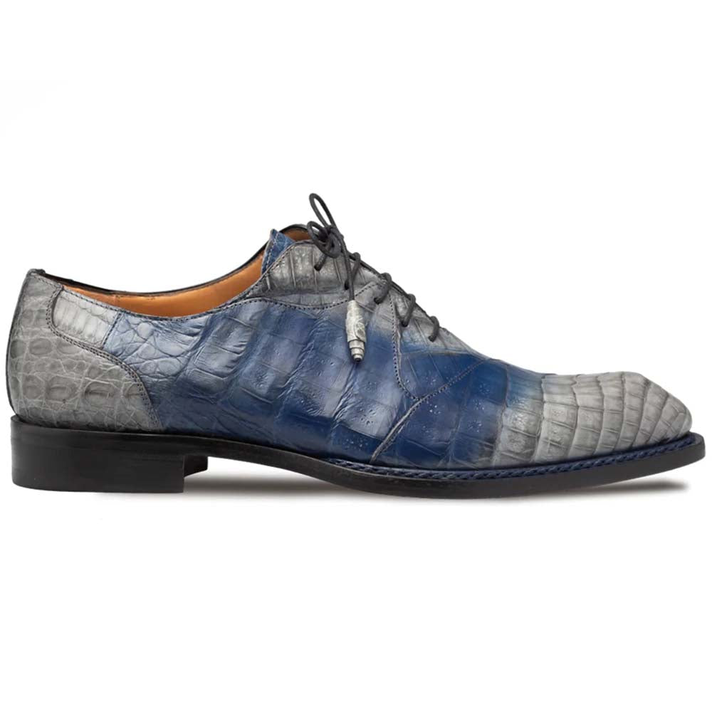 Mezlan Pueblo Crocodile Oxford Pearl Grey / Blue (50115-F) Mezlan Pueblo Crocodile Oxford Pearl Grey / Blue (50115-F)