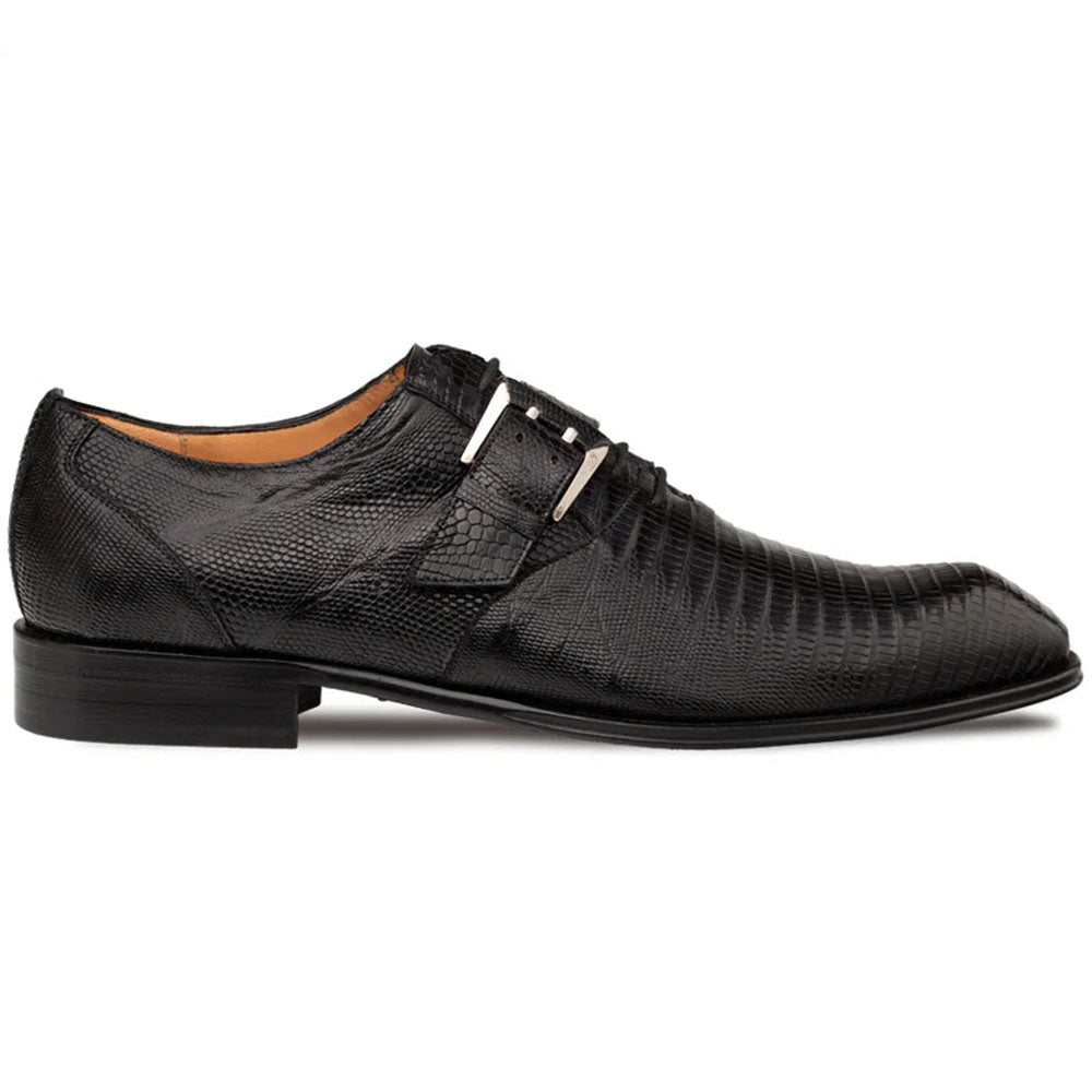 Mezlan Omero Lizard Monk Strap / Oxford Black (50199-L