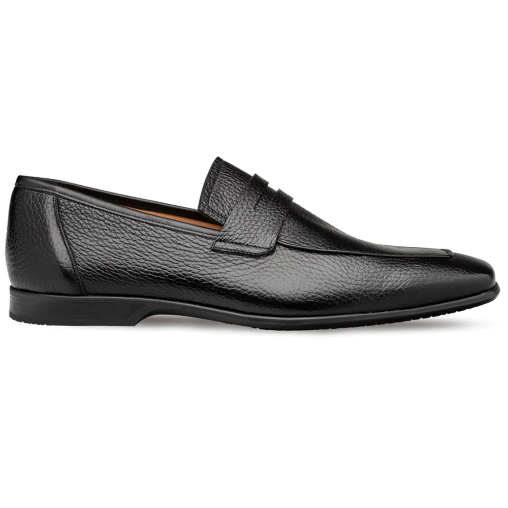 NEW MEZLAN deerskin penny loafer black in black Men main image 2