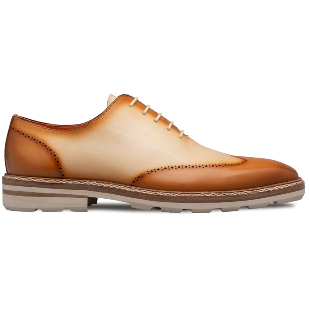 Mezlan Two-Tone Rubber Lite Oxford Tan/Bone