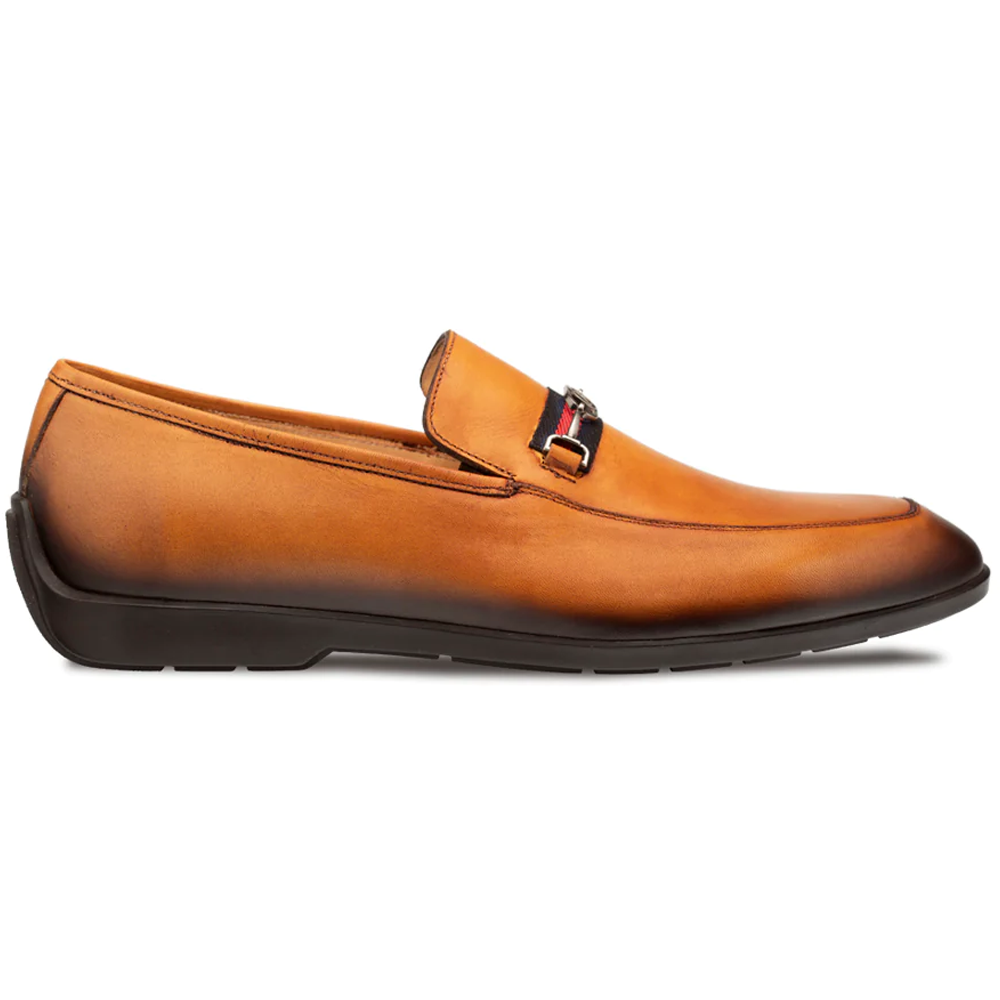 Mezlan Contour Rubber Bit Loafer Cognac