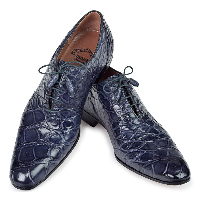 Mauri 1078 Alligator Oxfords Charcoal Gray  display picture 1