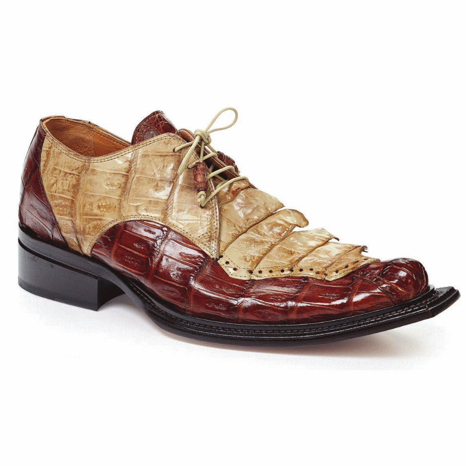 Mauri 44209 Crocodile & Hornback Shoes Camel / Bone