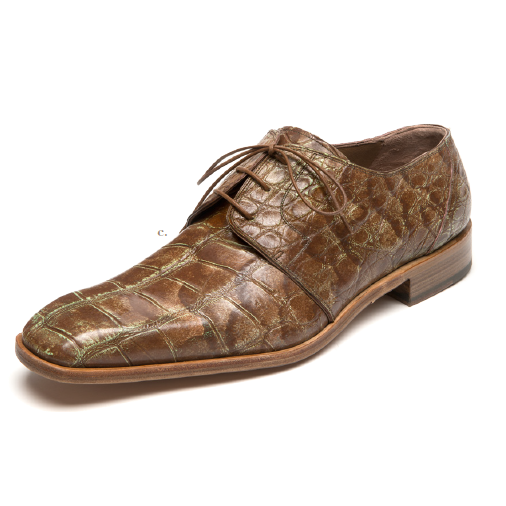 Men\'s Mauri Lace Up Oxfords Dress Shoes Size 9.5 Brown Full Genuine Alligator Mauri 3046 Dark Cognac Dress Shoe | Alligator Lace-Up  main image 3
