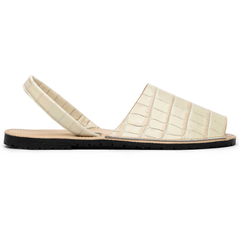 Maseratti Naples Embossed Caiman Minorca Sandals Oryx