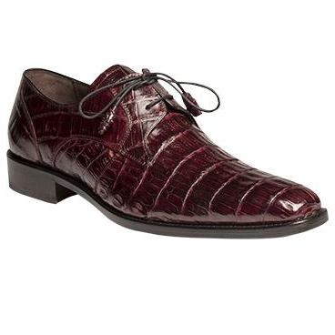 Mezlan Anderson Burgundy Genuine Crocodile Lace-Up