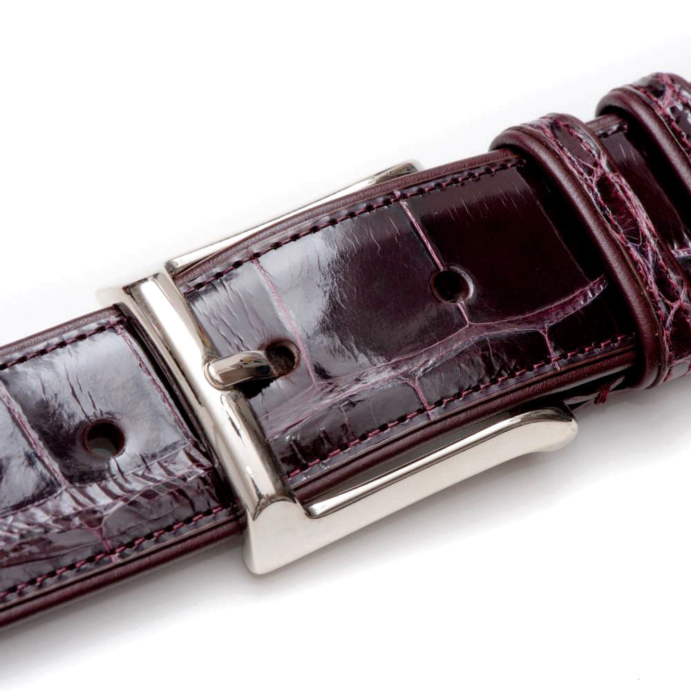 Mezlan AO7907 Alligator Belt Burgundy