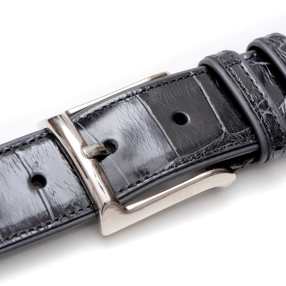 Mezlan AO7907 Genuine Alligator Belt Gray