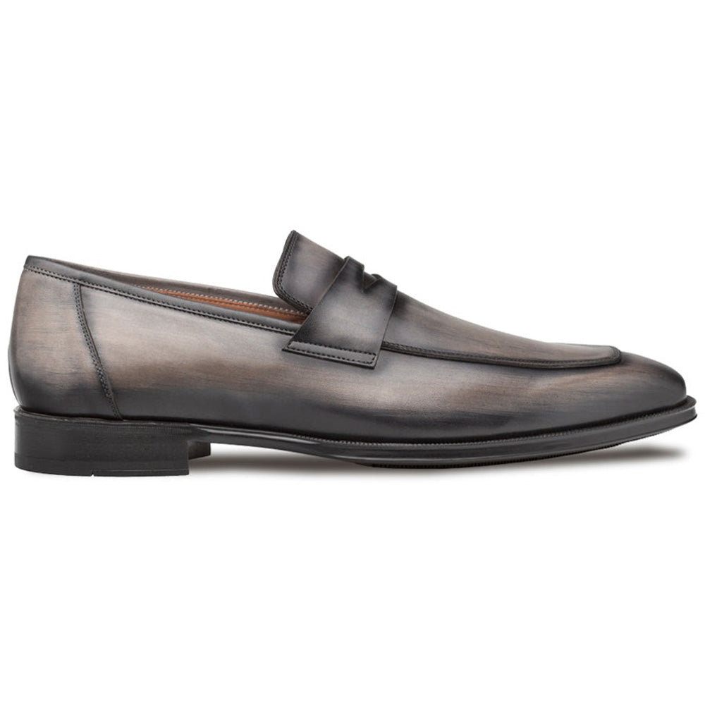 Mezlan Avenue Rubber Sole Penny Loafers Dark Grey