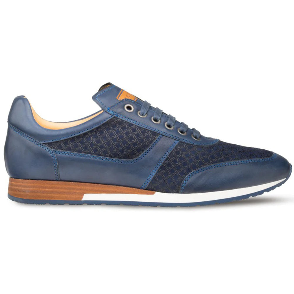 Mezlan Maxim Calfskin Sneakers Blue