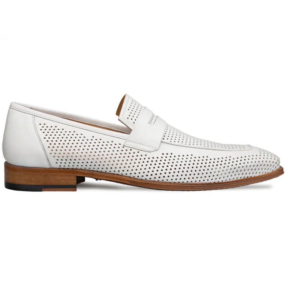 Mezlan Perforated Loafers White