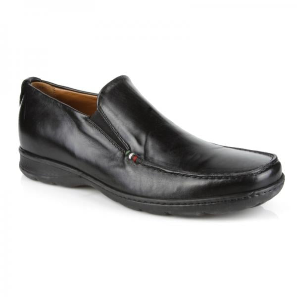 Michale Toschi Black Leather Driving Shoe/Loafers 9 Michael Toschi Onda SE Driving Shoes Black/Red Sole  main image 2