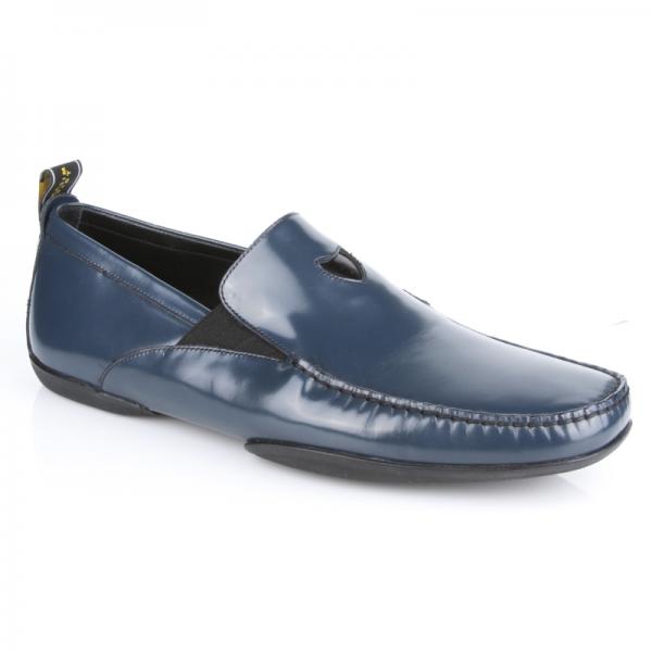 Michael Toschi Onda S Driving Shoes Blue | MensDesignerShoe.com display picture 2