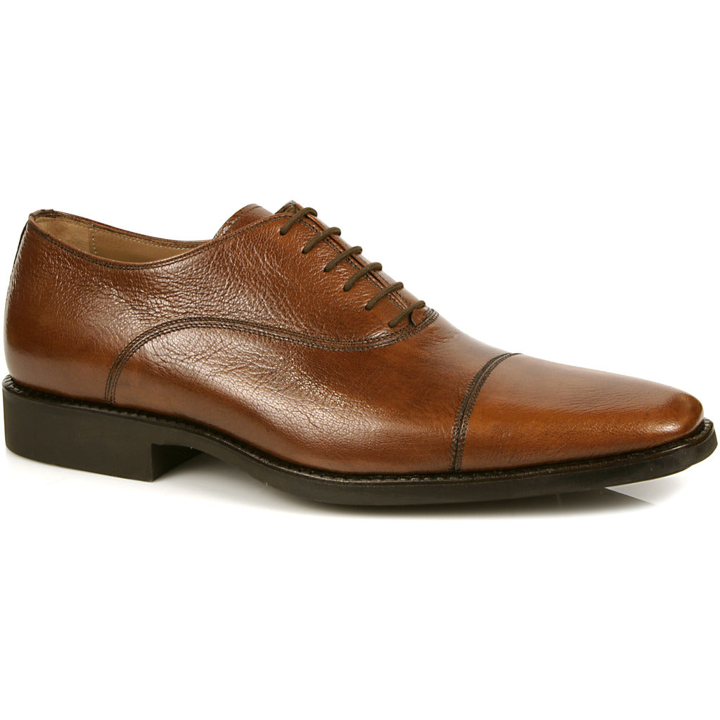 Michael Toschi Pietro Cap Toe Shoes Brown | MensDesignerShoe.com