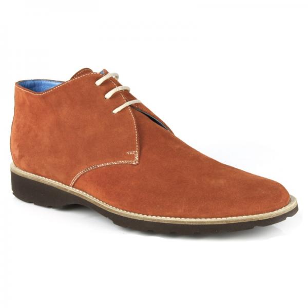 Michael Toschi SL800 Chocolate Suede Chukka Boots Men Sz 8 Retail $595 SL800 Chocolate Suede Orange   main image 2