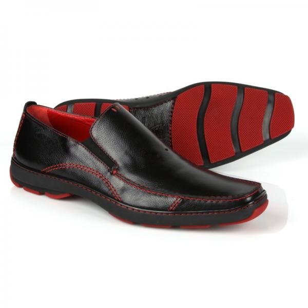 Michael Toschi SUV2 Casual Loafers Black / Red Sole  display picture 3