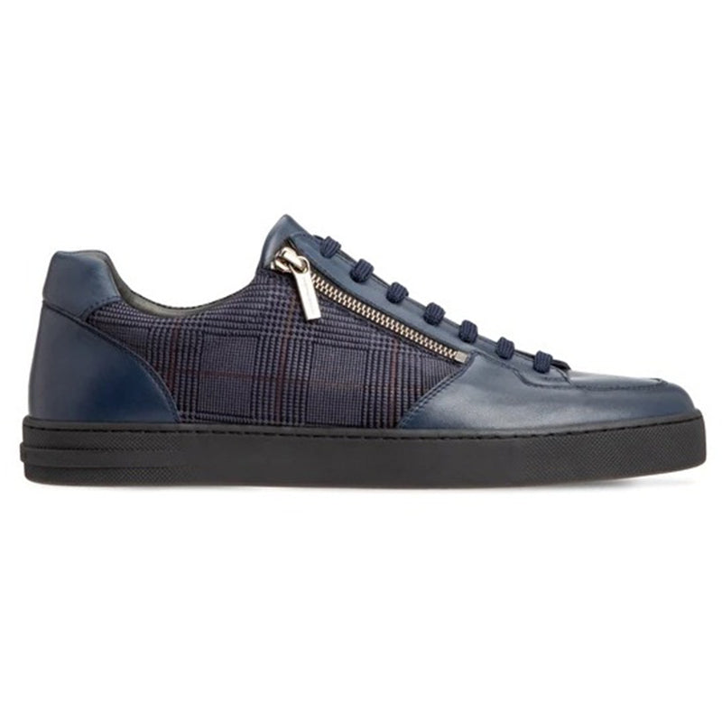Moreschi 43627 Calfskin Sneakers Dark Blue | MensDesignerShoe.com